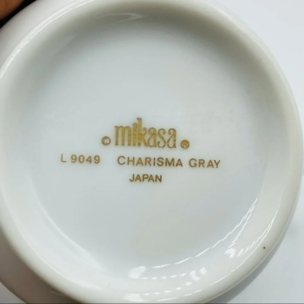 Vintage MIKASA CHARISMA Porcelain Tea Cup & Saucer - 2 pc Set
